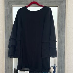 NWT Lulus Black Layered Sleeve Dress